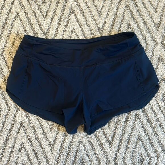 Navy Lululemon shorts 6 - Picture 1 of 5